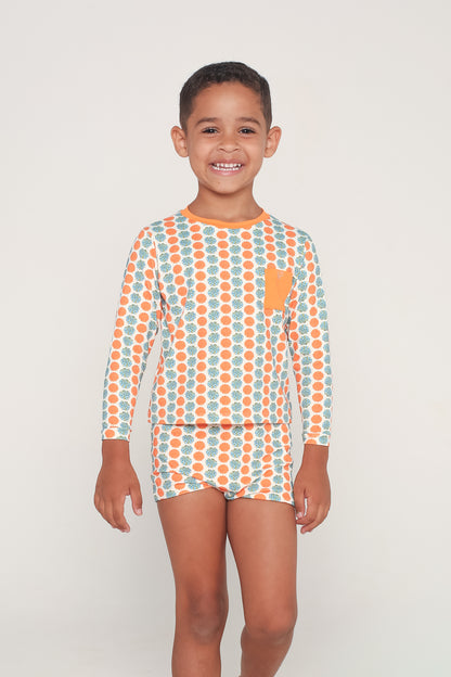 Conjunto Camiseta com Manga Menino - Concha