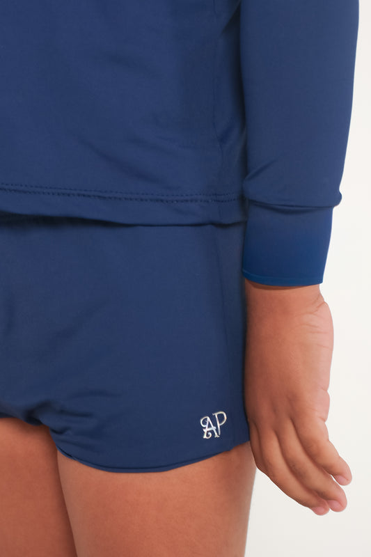 Conjunto Camiseta com Manga Menino - Azul Navy